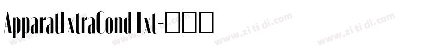 ApparatExtraCond Ext字体转换